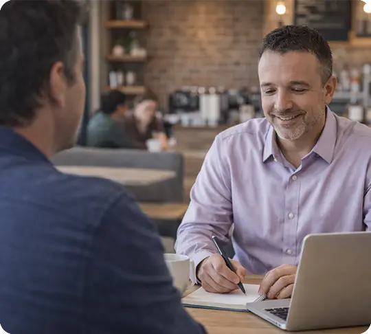 Leadership coaching at cafe