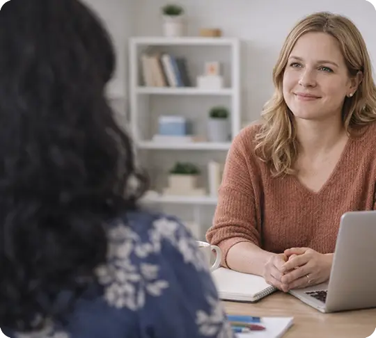 Life coaching session.